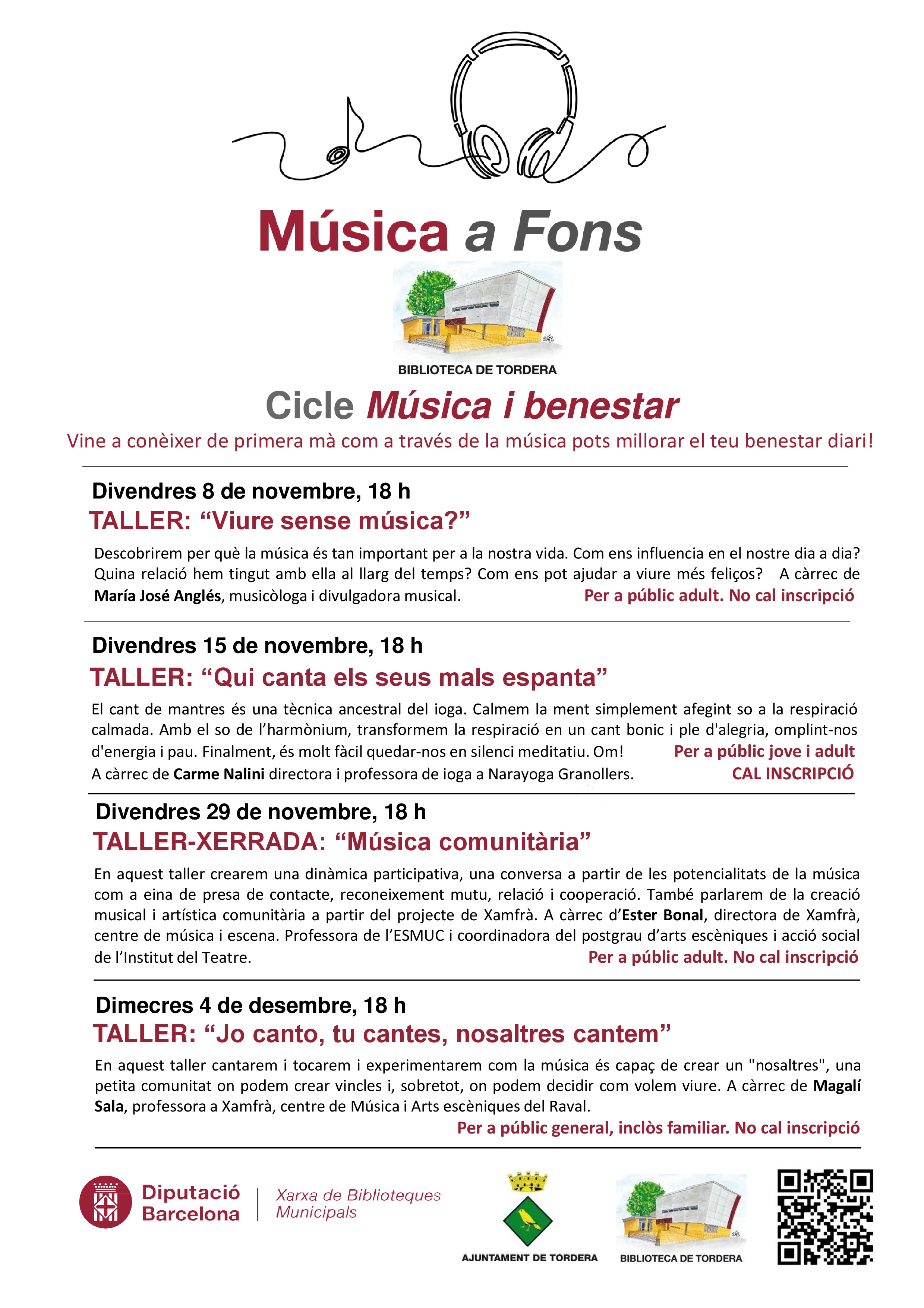 Cicle Música a Fons a la biblioteca: 