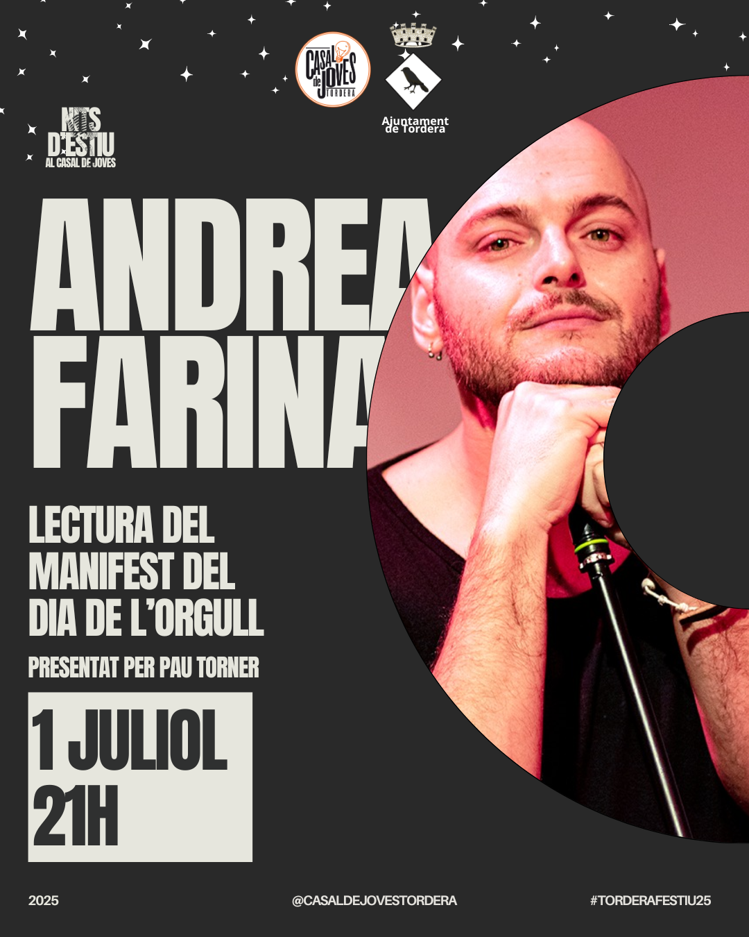 Nits d'Estiu al Casal de Joves: Manifest LGTBIQ+ i Andrea Farina