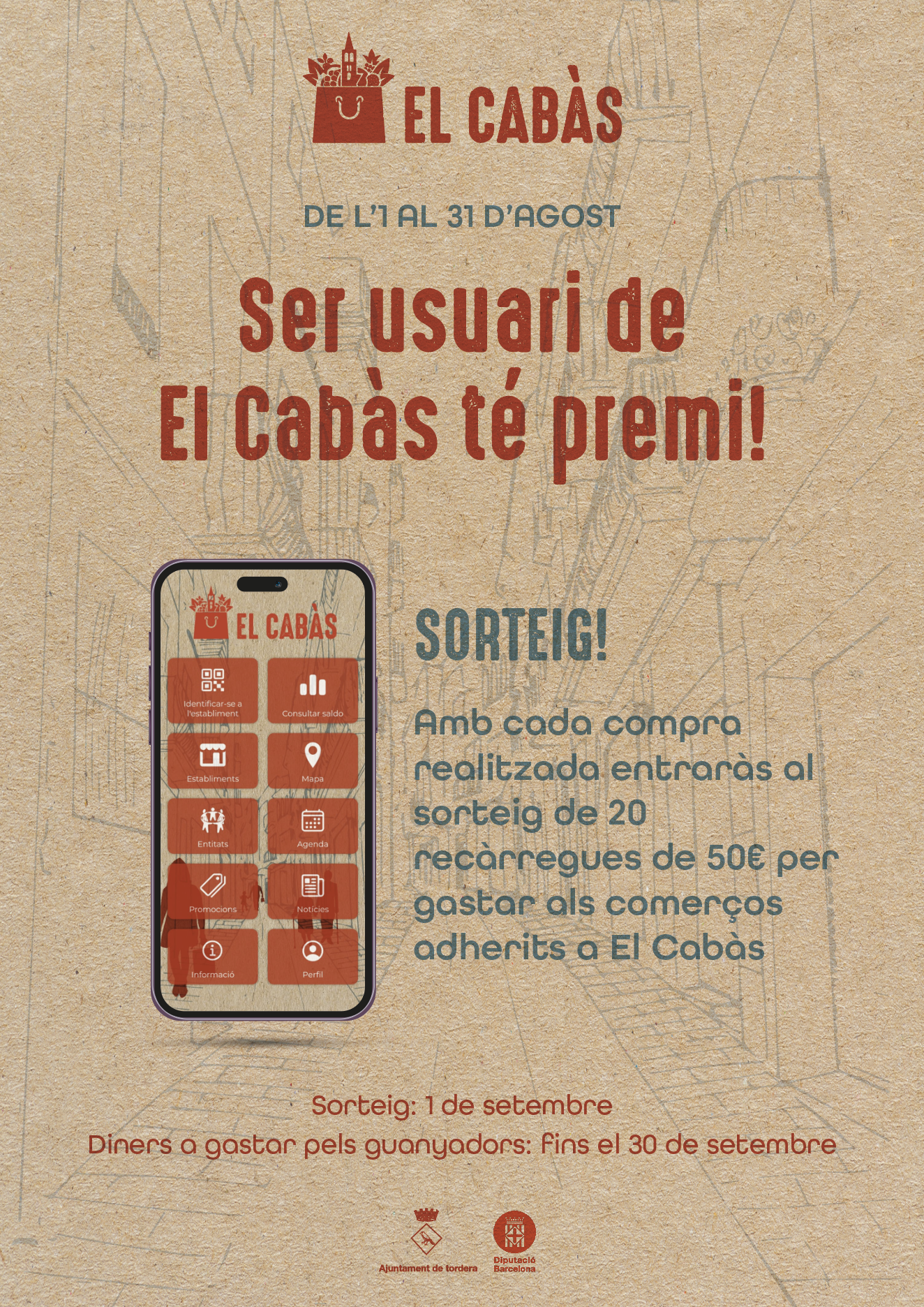 L'Ajuntament regala 20 vals de 50€ per gastar al comerç local