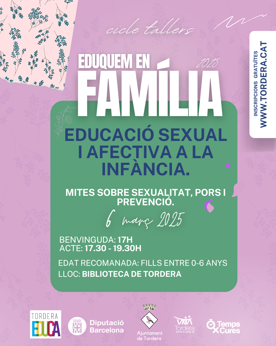 Taller eduquem en família: Educació sexual i afectiva a la infància