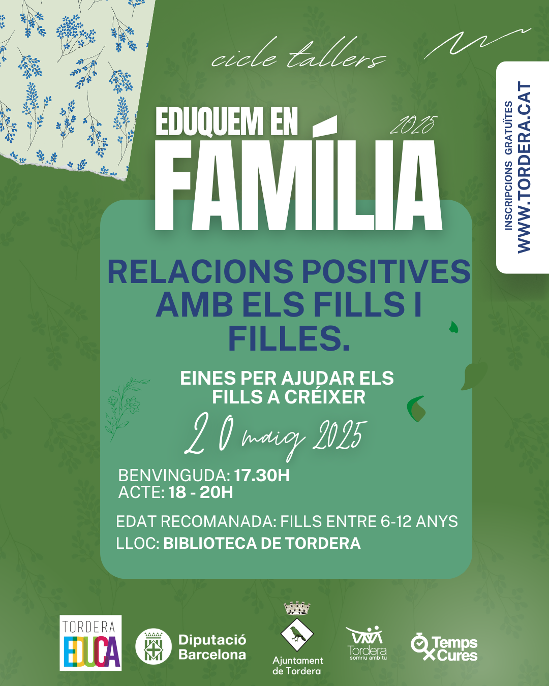 Taller eduquem en família: Relacions positives amb els fills i filles