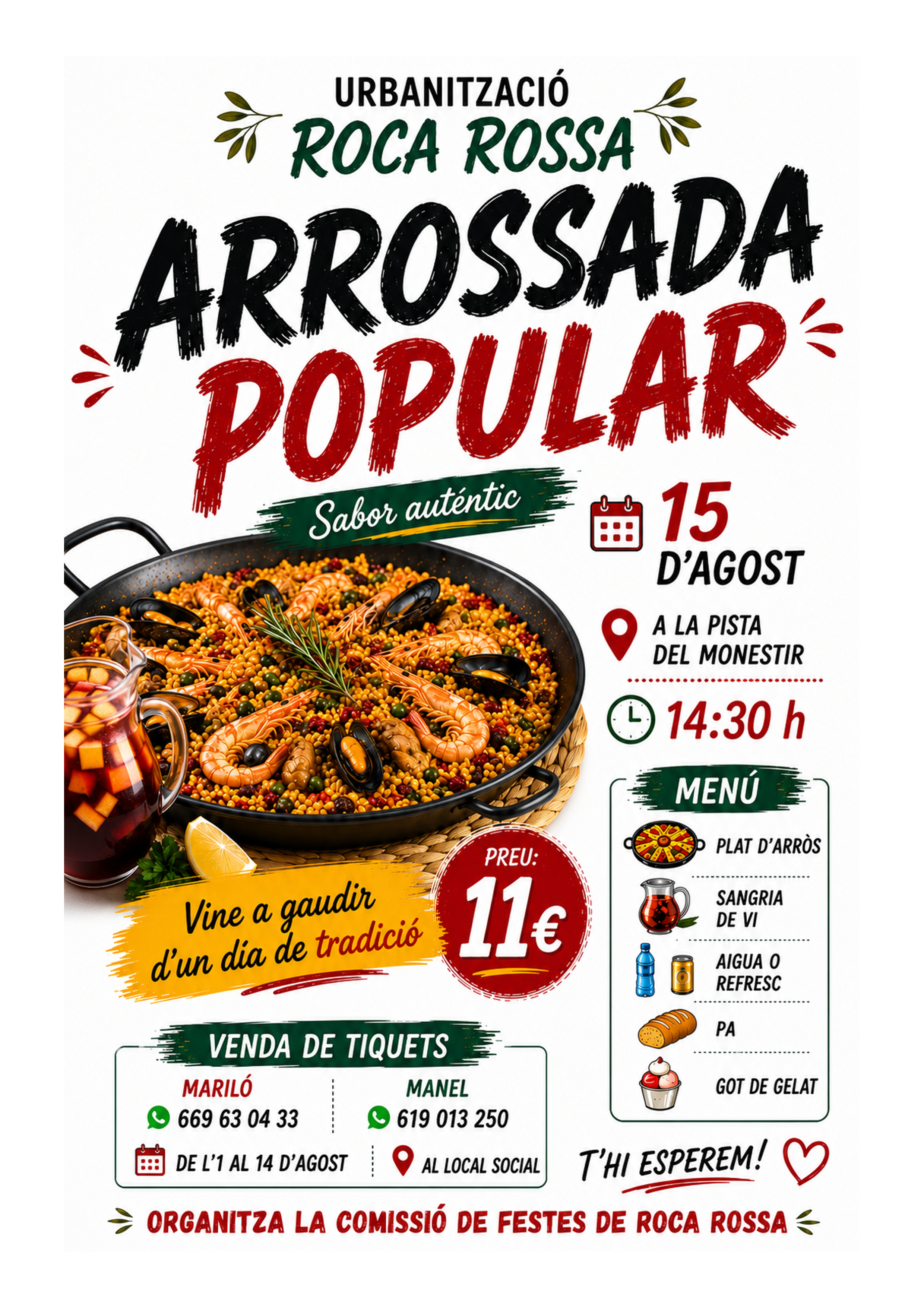 Arrossada popular a Roca Rossa
