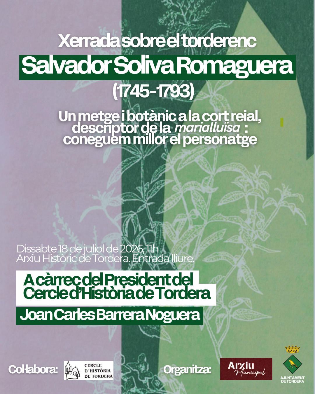 XERRADA sobre el torderenc Salvador Soliva Romaguera