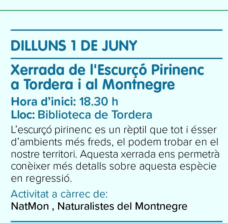 SETMANA NATURA Xerrada de l'Escur&ccedil;&oacute; pirinenc a Tordera i al Montnegre
