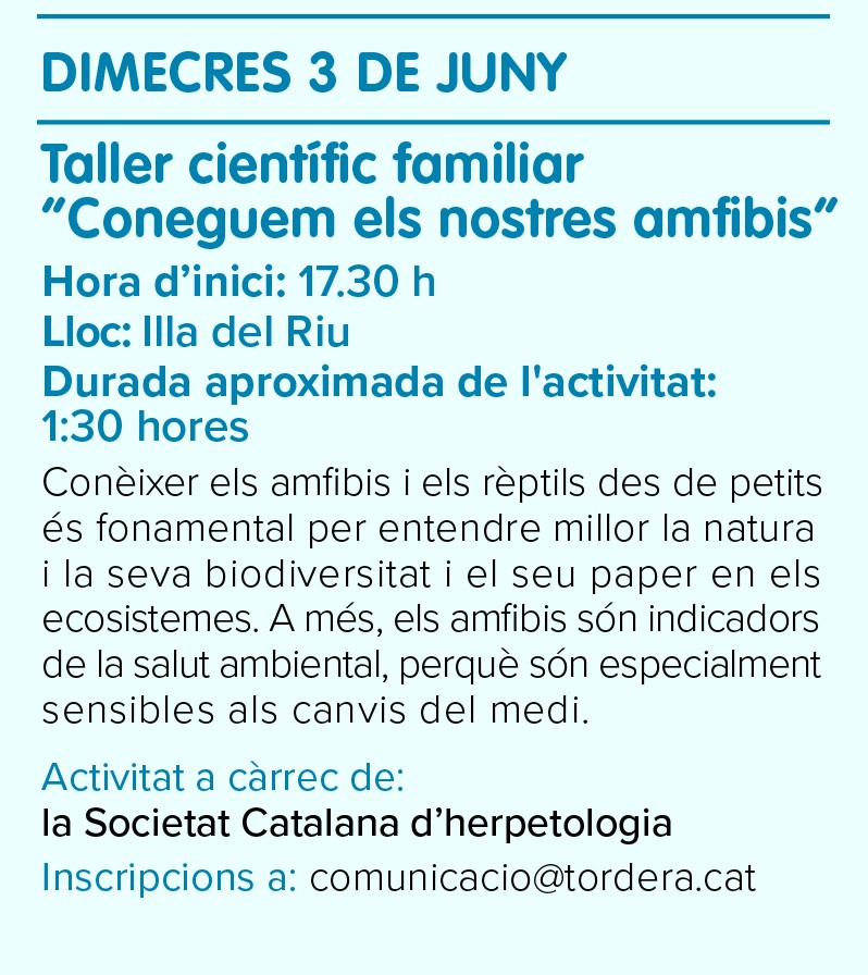 SETMANA NATURA Taller cient&iacute;fic familiar 