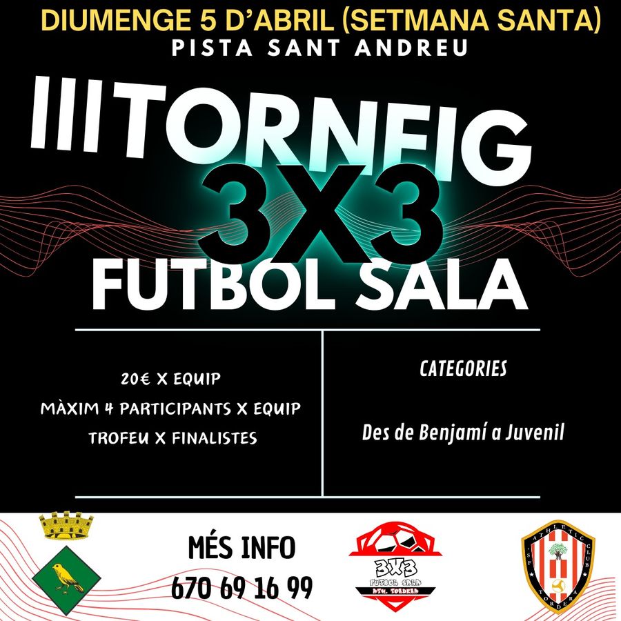 III TORNEIG 3x3 futbol sala 