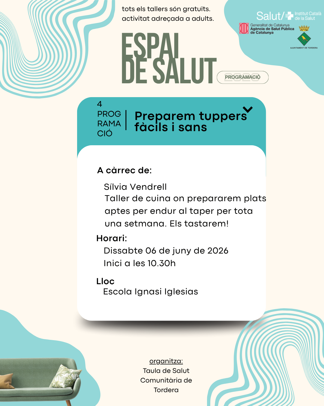 ESPAI SALUT Preparem tuppers f&agrave;cils i sans