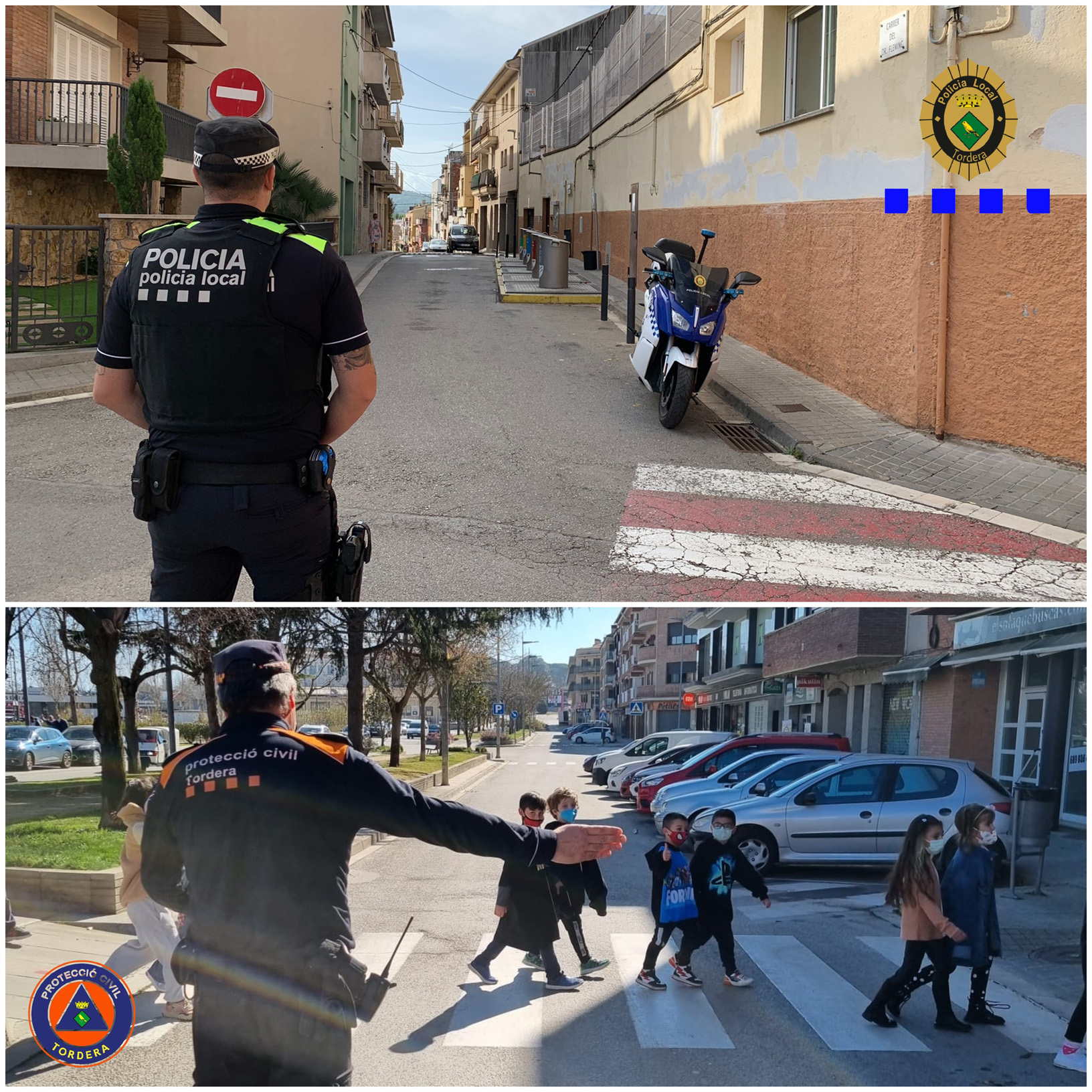 La Policia Local de Tordera i Protecció Civil despleguen el pla de seguretat en els accessos dels centres escolars