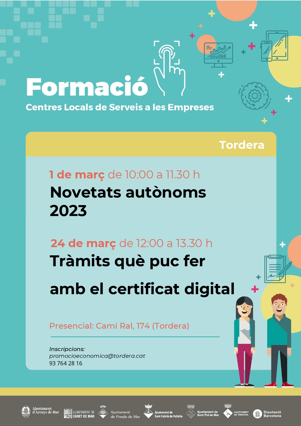 Pels mesos de març i abril des de promoció econòmica impulsen nous cursos adreçats a empreses