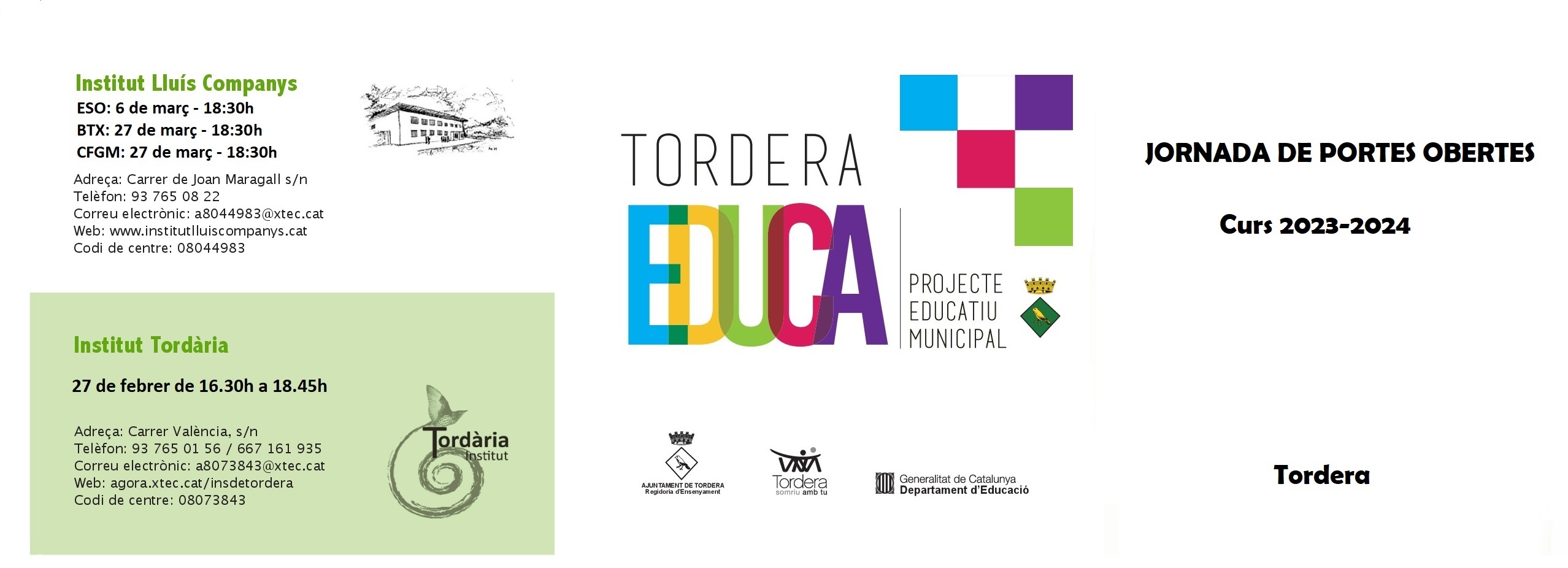 Els centres d'ensenyament del municipi preparen les jornades de portes obertes de cara al curs 2023-24