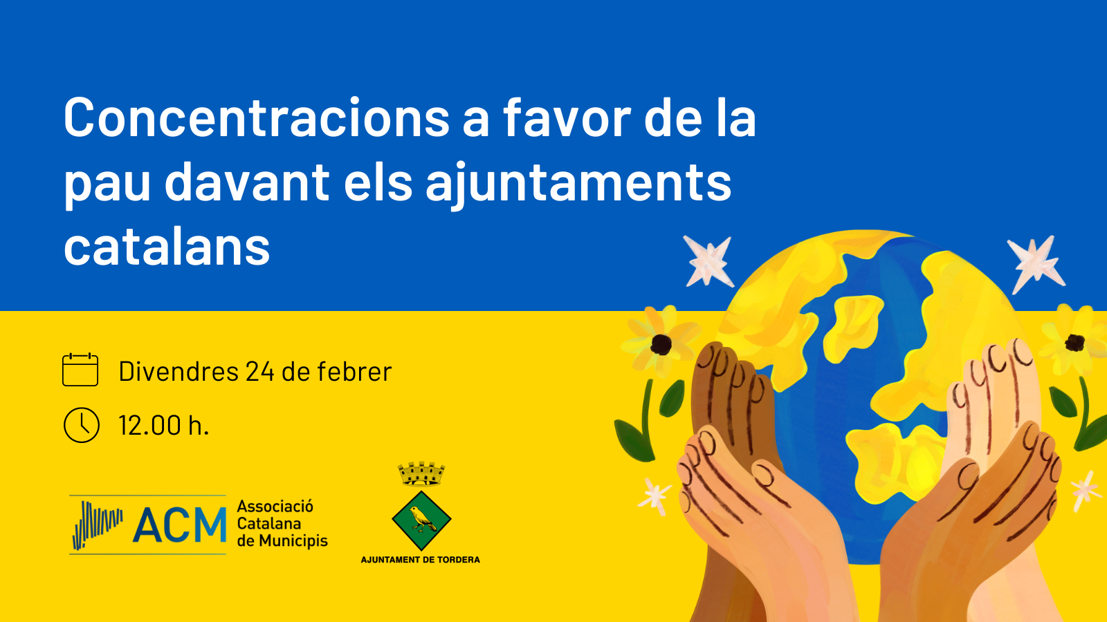 Aquest divendres Tordera s'afegeix a la concentracions de silenci a favor de la pau