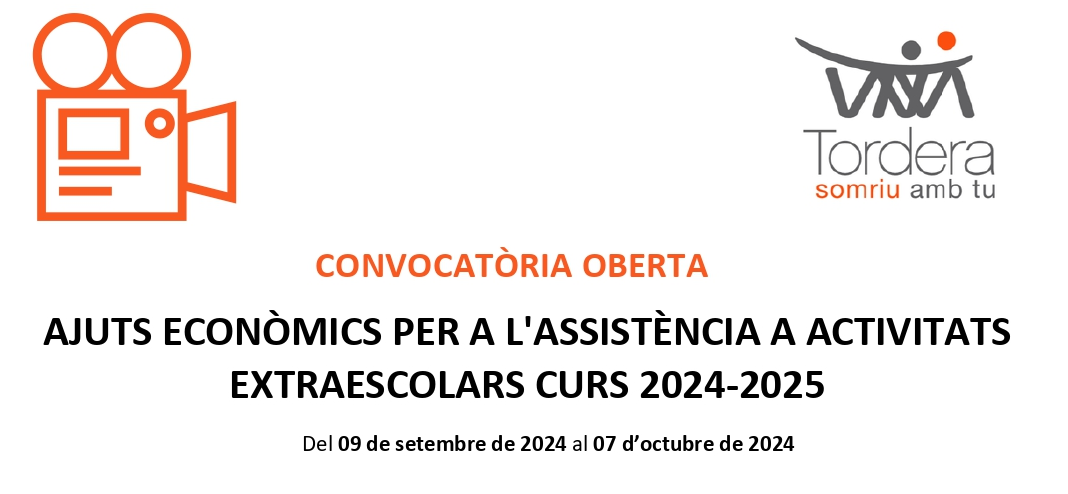 Oberta la convocatòria per a la concessió d'ajuts econòmics per a l'assistència a activitats extraescolars, adreçada a alumnes empadronats a Tordera per al curs 2024-25