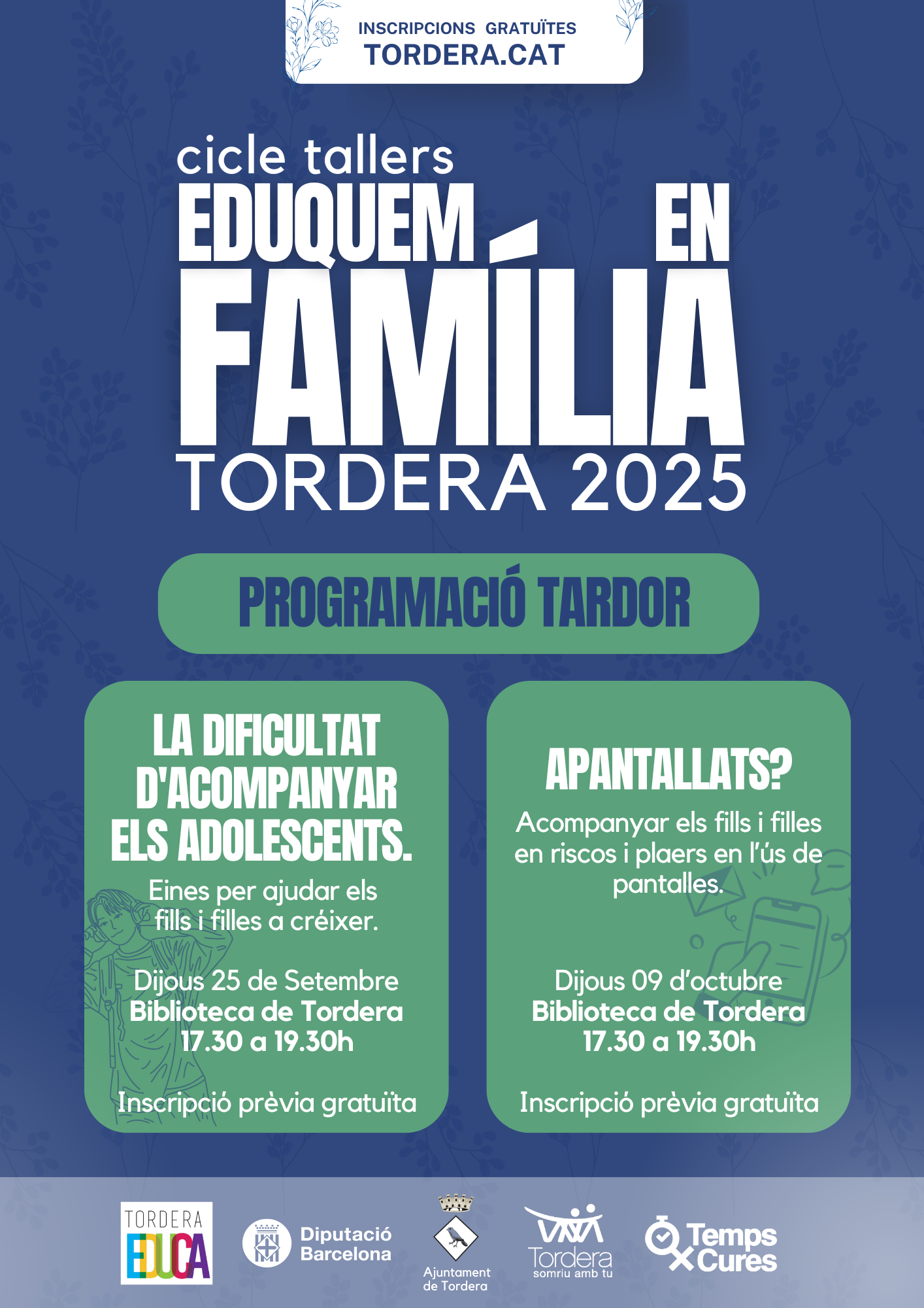 S'estrena un nou curs de l'Eduquem en família: el cicle de tallers per a famílies