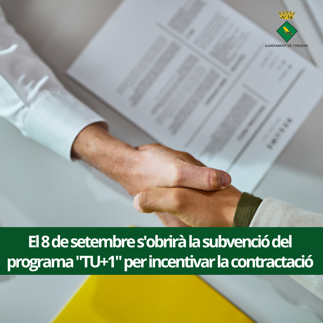 El proper 8 de setembre s'obrirà la subvenció del programa 