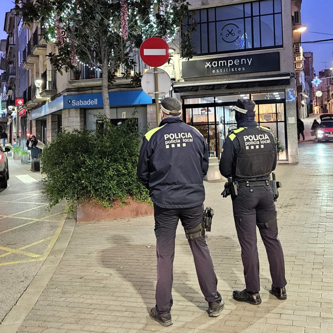 La Policia Local de Tordera tanca el dispositiu especial de seguretat de Nadal 