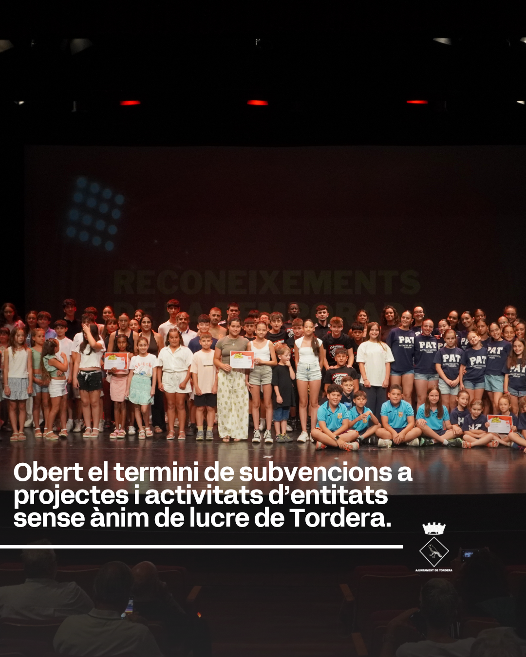 Oberta la convocat&ograve;ria de subvencions adre&ccedil;ades a les entitats sense &agrave;nim de lucre de Tordera que realitzen activitats durant el 2026