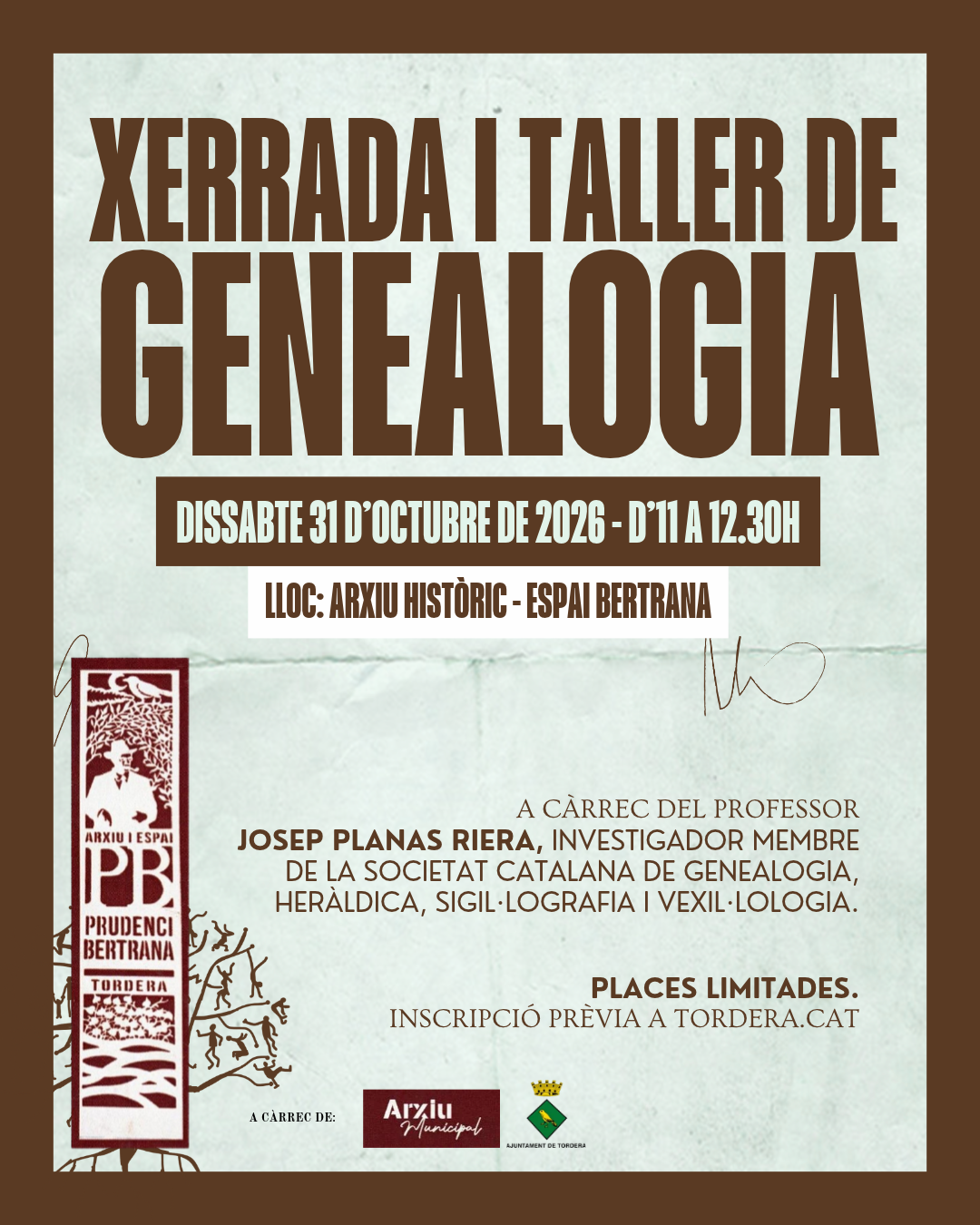 XERRADA i TALLER de genealogia amb Josep Planas i Riera