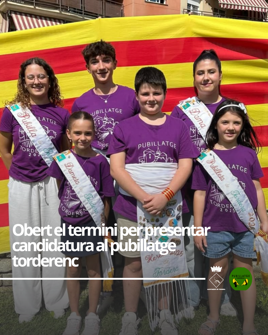 Participa i sigues el nou representant del pubillatge torderenc 2026