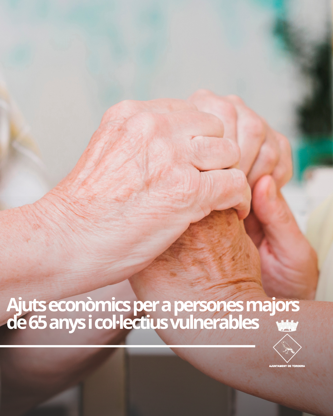 Ajuts econ&ograve;mics per a persones majors de 65 anys i col&middot;lectius vulnerables