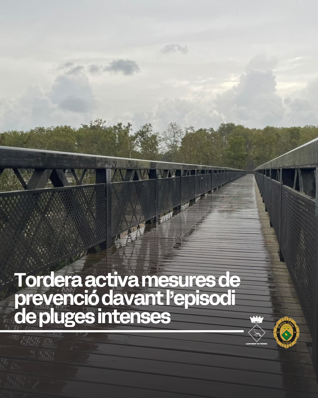 Tordera activa mesures de prevenci&oacute; davant l'episodi de pluges intenses